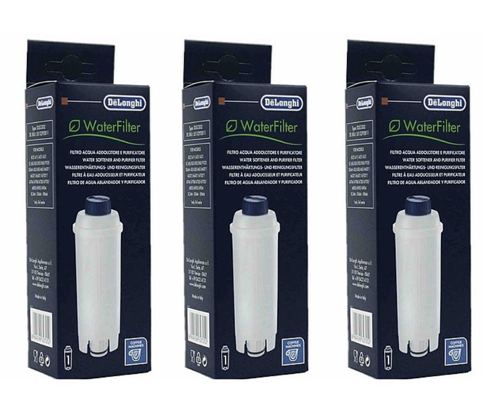 3 פילטרים מקוריים למכונות קפה דלונגי Delonghi