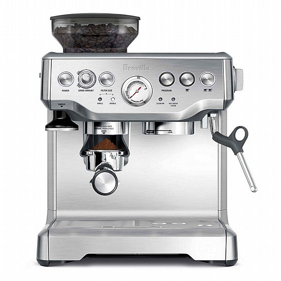 מכונת קפה עם מטחנה ומקציף מבית BREVILLE ברוויל דגם BARISTA EXPRESS BES875