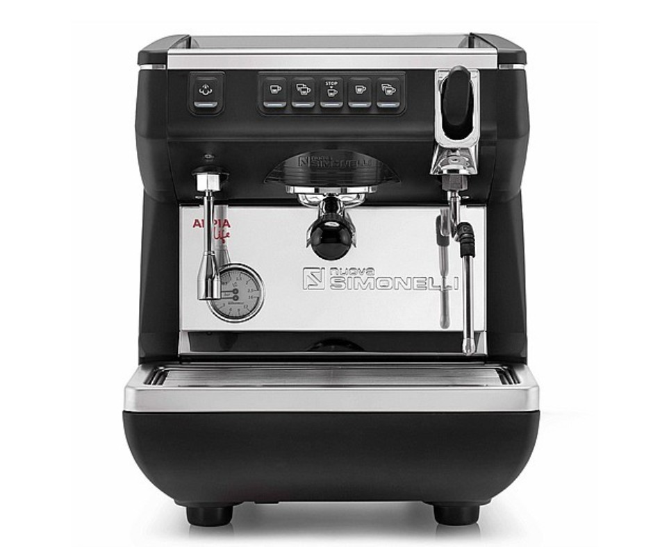 מכונת אספרסו מקצועית לבתי עסק Nuova Simonelli Apia Life ראש אחד- שחור