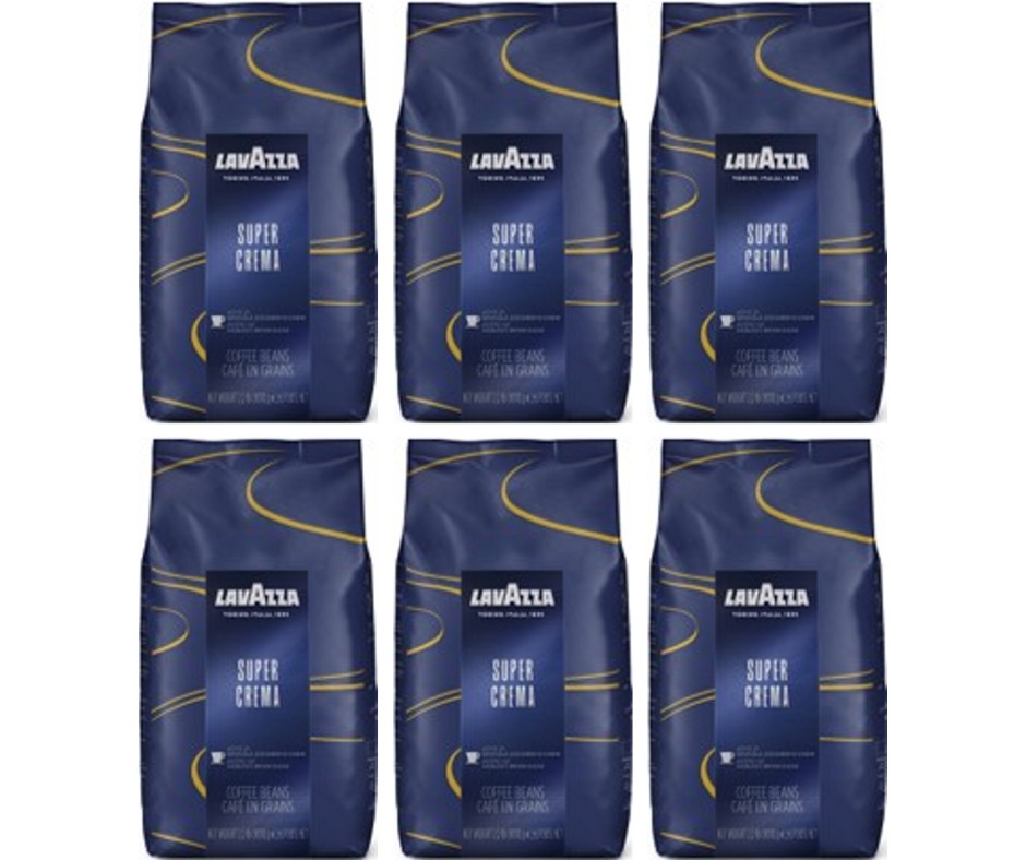 6 ק"ג פולי קפה לוואצה סופר קרמה Lavazza Super Crema